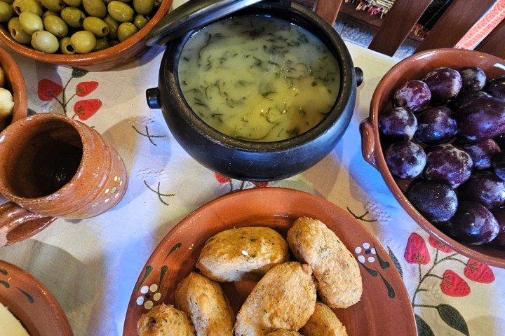 a plate of food on a table
