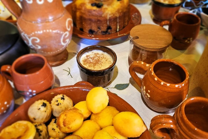 a table full of food