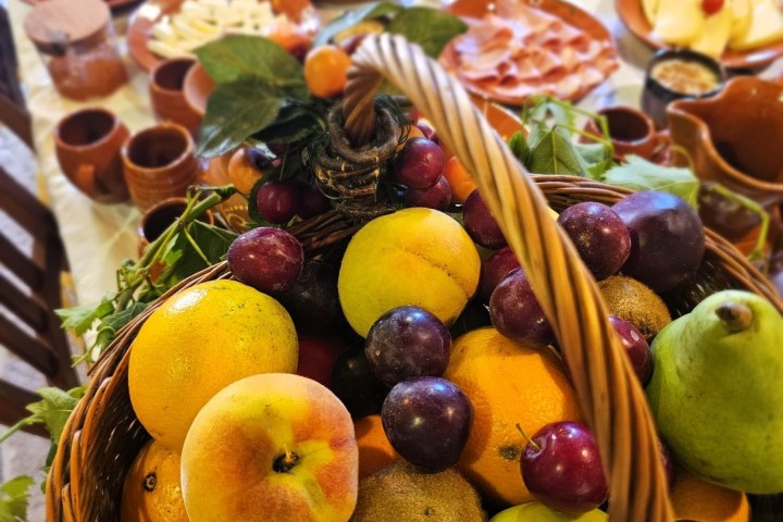 a table full of food