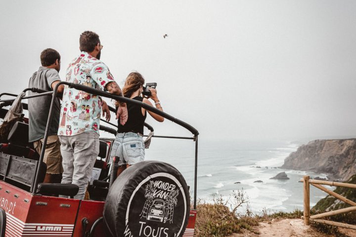 a man riding on the back of a truck