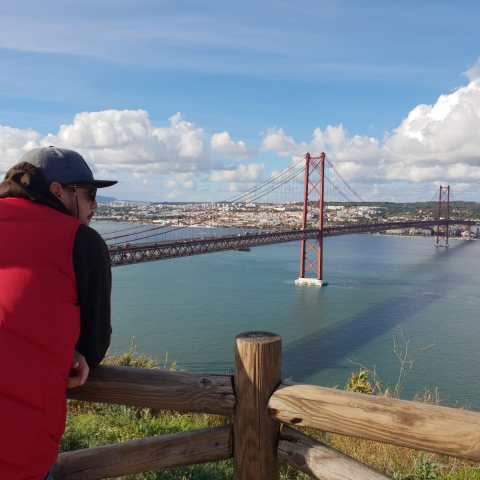 View of 25 Abril bridge - Lisbon